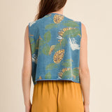 Molly Bracken Woven Sleeveless Jacket