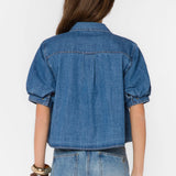 Velvet Heats Valerie Denim Top