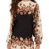 Farm Rio Winter Floral Long Sleeve Mini Dress