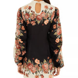 Farm Rio Winter Floral Long Sleeve Mini Dress