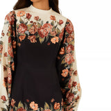 Farm Rio Winter Floral Long Sleeve Mini Dress