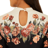 Farm Rio Winter Floral Long Sleeve Mini Dress