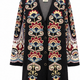 Farm Rio Winter Floral Knit Mini Dress