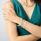 Julie Vos Wave Bangle - Silver