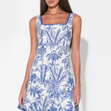 Adelyn Rae Ximena Square Neck Jacquard Mini Dress