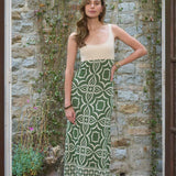 Moon River Geo Patterned Midi Dress