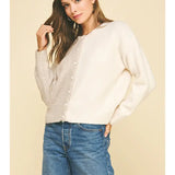Pinch Color Block Button Down Cardigan