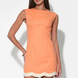 Adelyn Rae Melody Scalloped Hem Sheath Dress