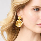 Julie Vos Bloom Statement Earring Gold