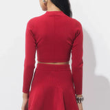 Adelyn Rae Carrie High Neck Knit Top