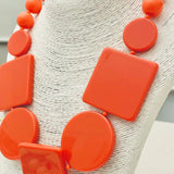 Chic - Geometric Collar (Coral)