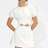 Adelyn Rae Faith Crochet Detail Mini Skirt