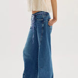 We The Free Fable Low-Rise Twisted Bowed Jeans