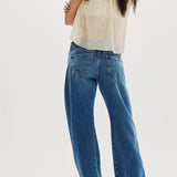 We The Free Fable Low-Rise Twisted Bowed Jeans