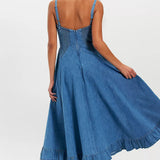 Free People Another Season Denim Midi Dress