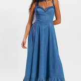 Free People Another Season Denim Midi Dress