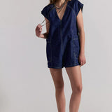Free People Free Fall Denim Romper
