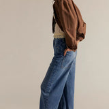 Free People Truor Baggy Puddle Jeans