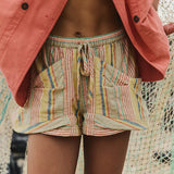 Free People Good Fortune Stripe Shorts