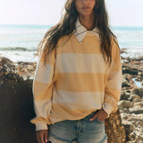 We The Free Classic Striped Oversized Crewneck