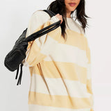 We The Free Classic Striped Oversized Crewneck