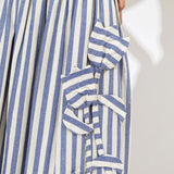 Adelyn Rae Everly Striped 3D Floral Detail Midi Skirt