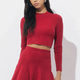 Adelyn Rae Eleanor Rib Knit Mini Skirt