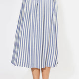 Adelyn Rae Everly Striped 3D Floral Detail Midi Skirt