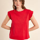 Molly Bracken Knitted Red Tee
