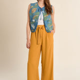 Molly Bracken Woven Sleeveless Jacket