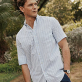 Southern Tide Marina Seersucker Coastal Breeze® Short Sleeve Sport Shirt