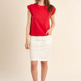 Molly Bracken Knitted Red Tee
